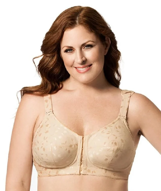 Low-impact braElila Front Opening Wire-Free Posture Bra - Nude