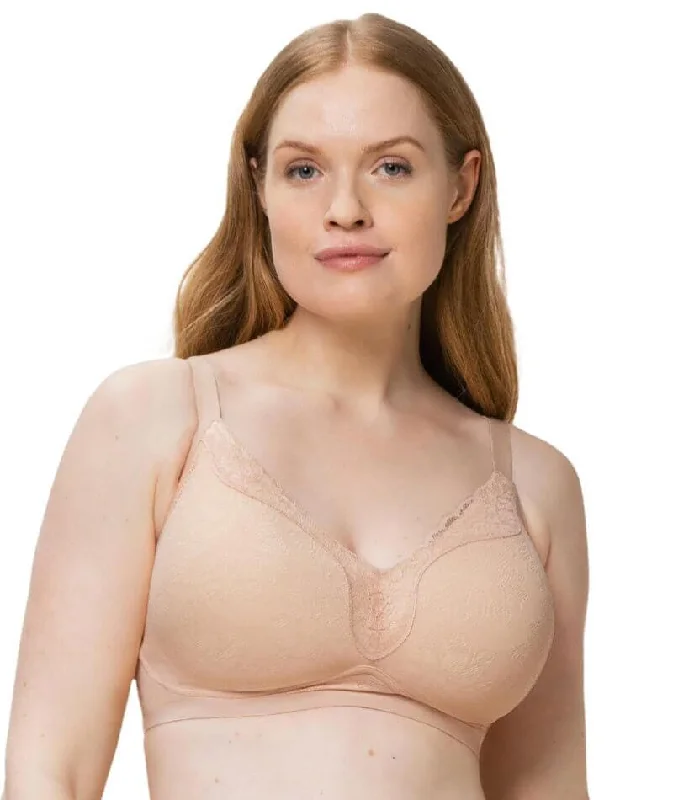 Sleep braTriumph Fit Smart Plunge Padded Wire-free Bra - Light Brown