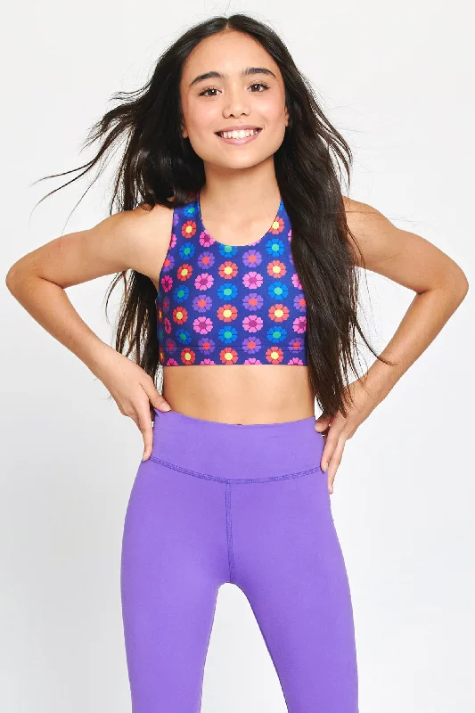 Low-impact braGirls Sports Bra in Heart Floral