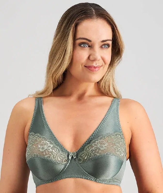 Cotton braFayreform Classic Underwire Bra - Dark Forest