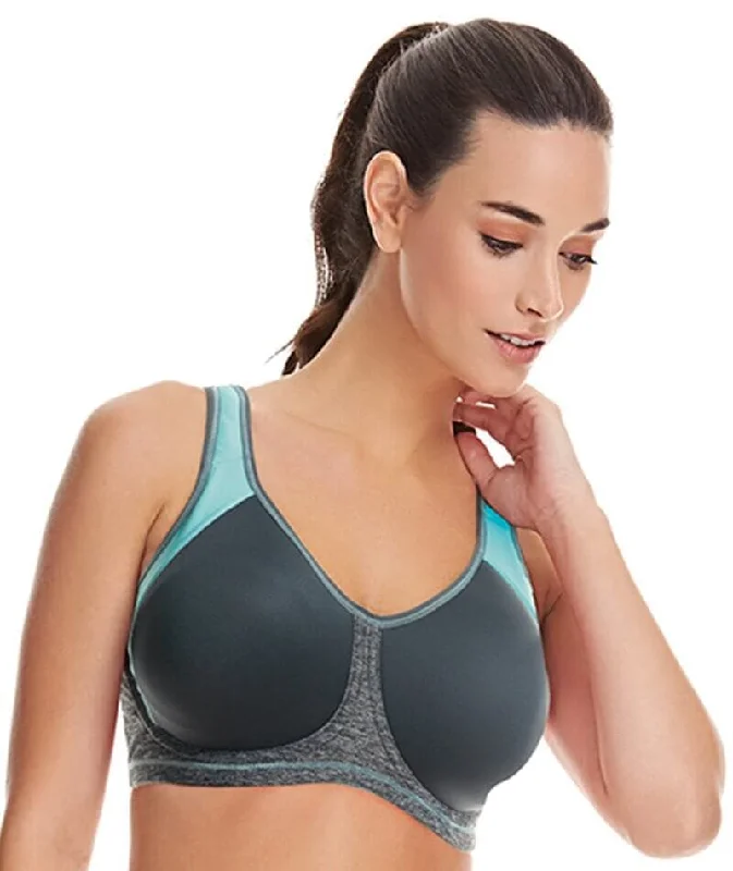 Medium-impact braFreya Active Sonic Underwired Moulded Spacer Sports Bra - Carbon