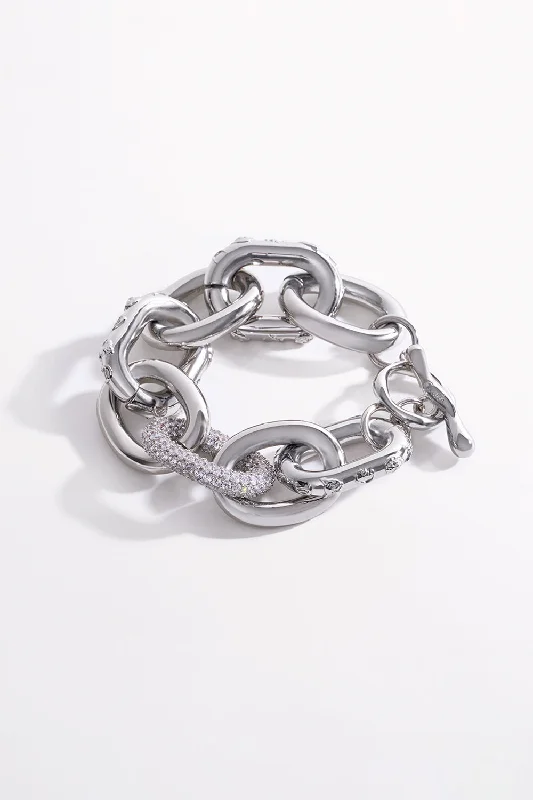 Recycled braCOSMIC CARTOUCHE BRACELET SILVER