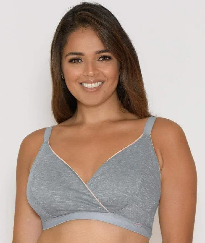 Metallic braCurvy Kate In My Dreams Soft Cup Wire-Free Bralette - Grey/Peach