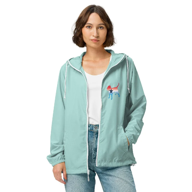 Aqua/White Zipper