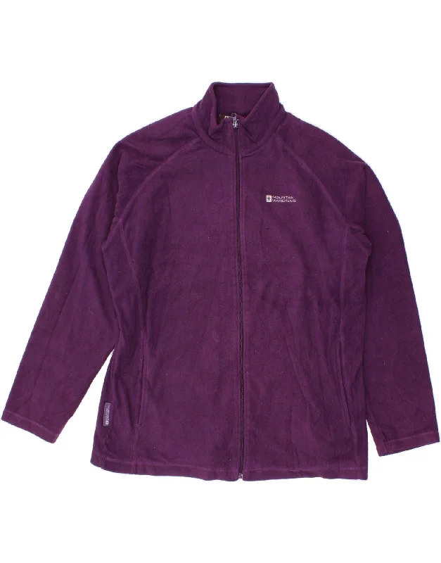 Leather-Paneled JacketsMOUNTAIN WAREHOUSE Womens Fleece Jacket UK 18 XL Purple Polyester