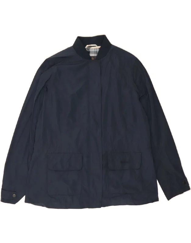 Logo JacketsBARBOUR Womens Windbreaker Jacket UK 18 XL  Navy Blue