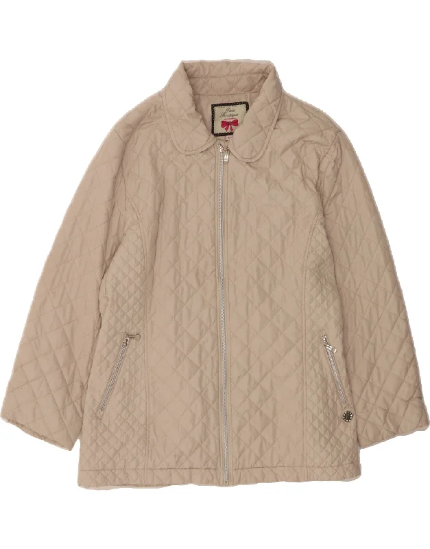 Sherpa JacketsPACO Womens Quilted Jacket UK 22 3XL Beige Polyester