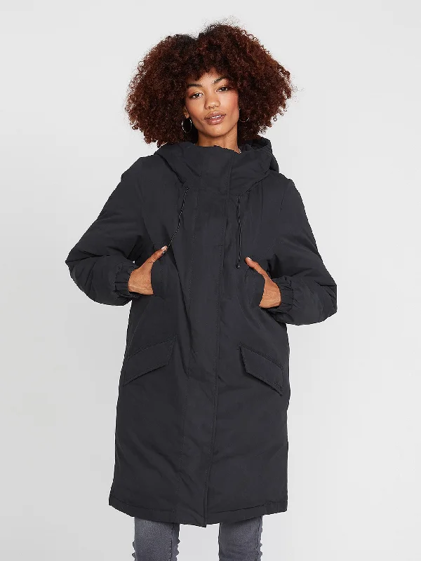 Pocketed JacketsSleepi Puff Parka - BLACK