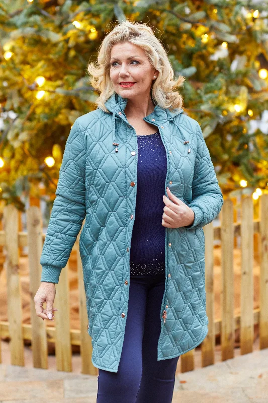 Festival JacketsDouble Diamond Quilt Jacket-Green