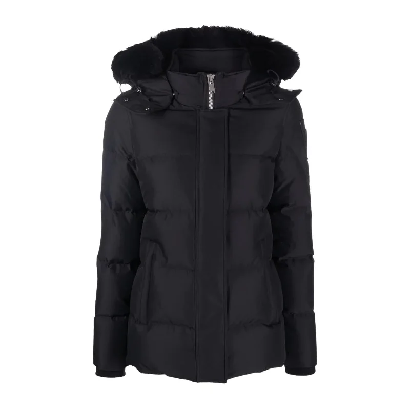 Rainproof JacketsMoose Knuckles Cloud 3Q Fur Black Jacket