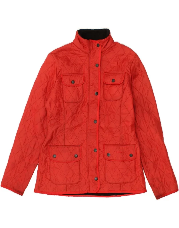 Insulated JacketsBARBOUR Womens Quilted Jacket UK 10 Small Red