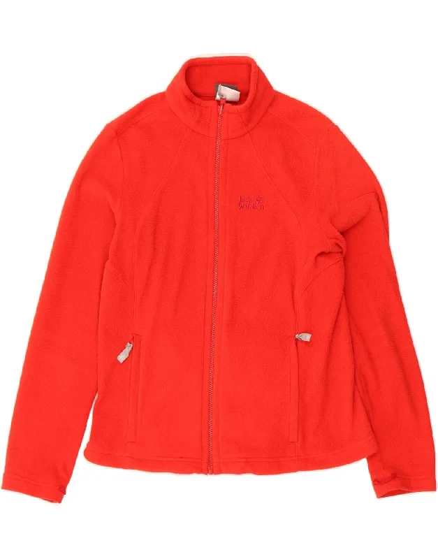 High-Fashion JacketsJACK WOLFSKIN Womens Fleece Jacket UK 16 Large Orange Polyester