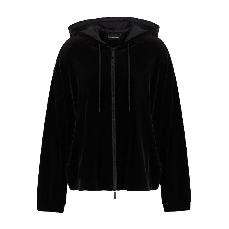 Insulated JacketsEmporio Armani Black Chenille Jacket