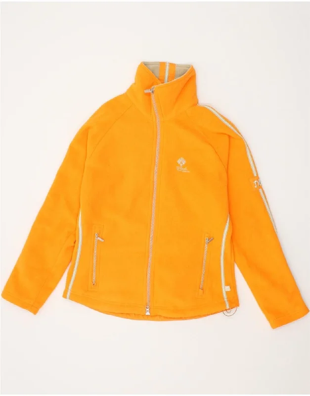 Hooded JacketsVINTAGE Womens Fleece Jacket EU 40 Medium Orange Polyester