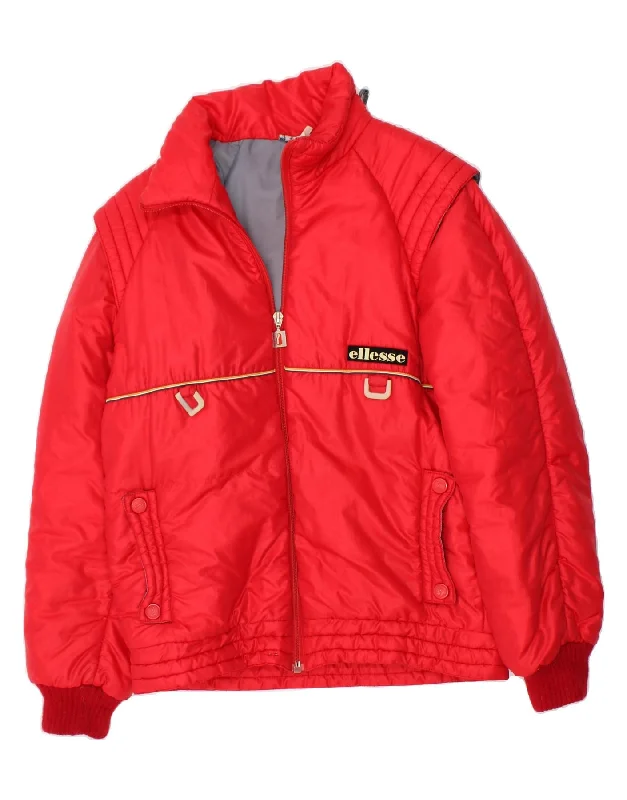 WindbreakersELLESSE Womens Windbreaker Jacket IT 48 XL Red