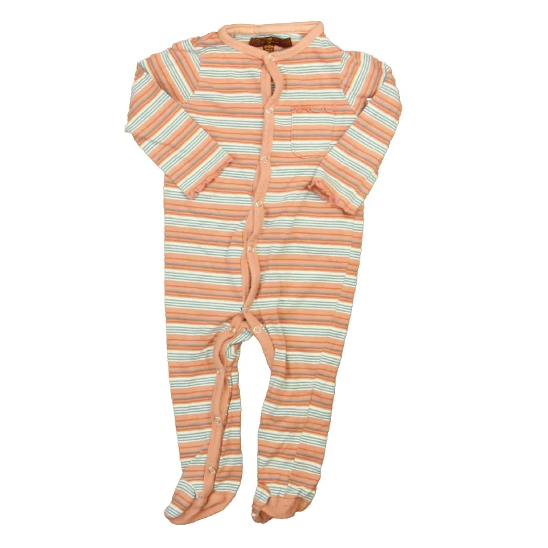 7 for all Mankind Girls Pink | Blue Stripe Long Sleeve Outfit