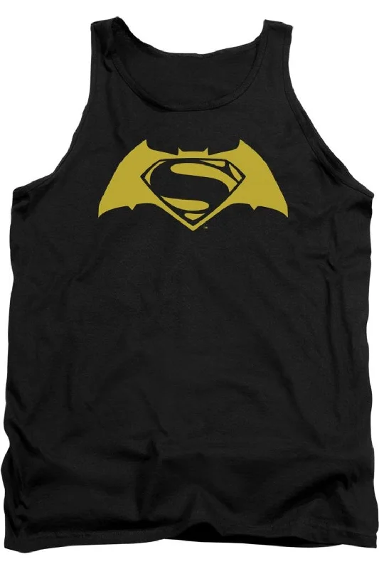 Reflective tankBatman V Superman Simple Logo Adult Tank Top