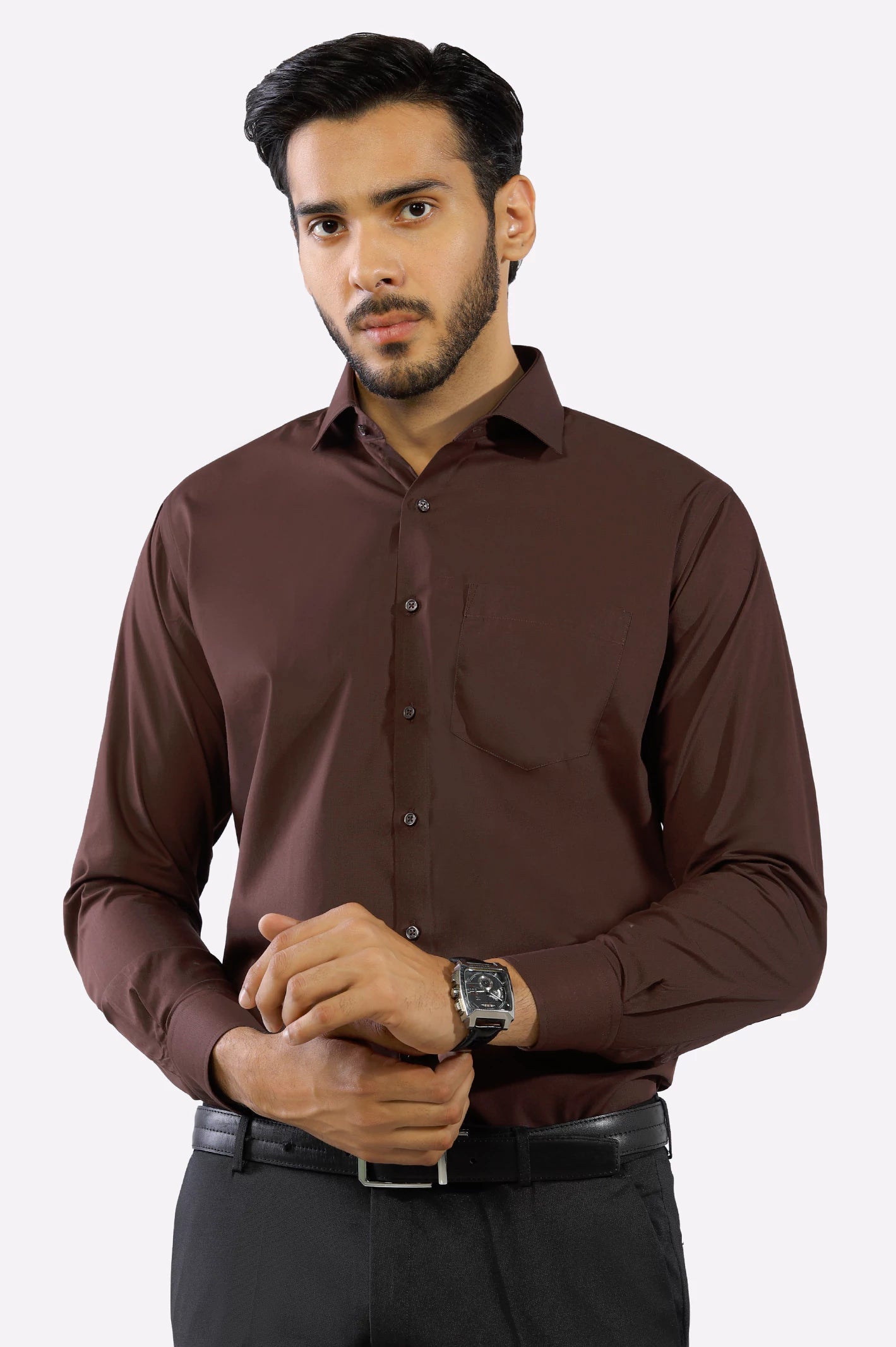 Brown Plain Formal ShirtRainproof Shirts