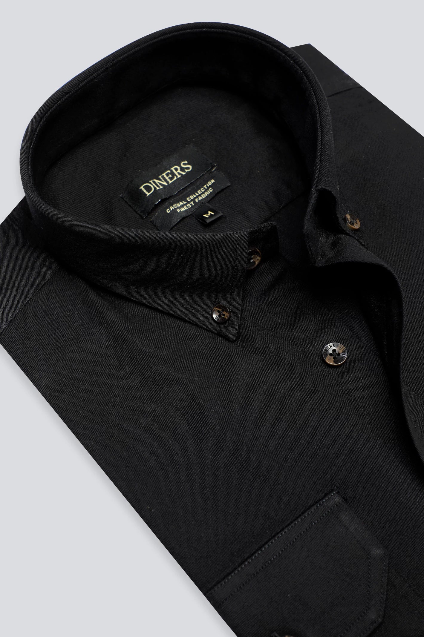 Black Twill Textured Casual ShirtTunic Shirts