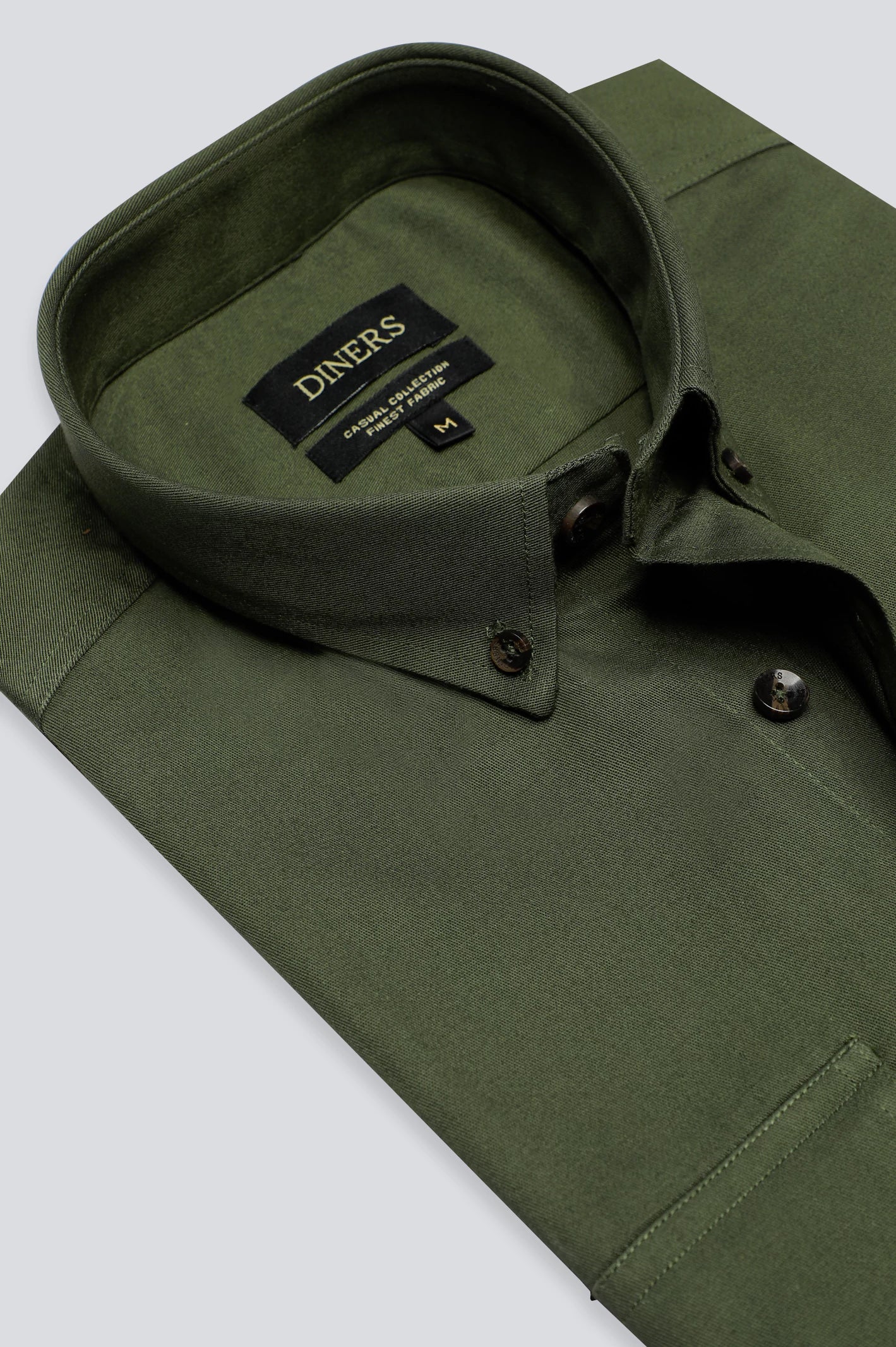 Olive Plain Casual ShirtArtist Shirts