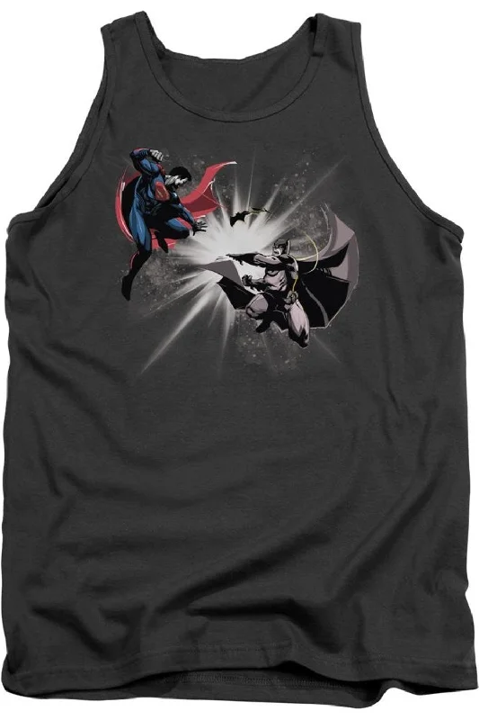 Reflective jacketBatman V Superman Fight Burst Adult Tank Top