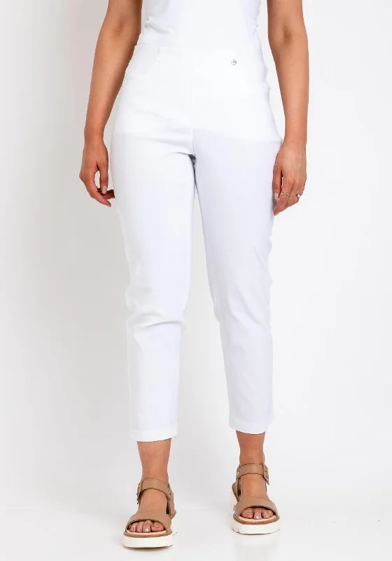 Robell Bella 09 Ankle Grazer Trousers, White