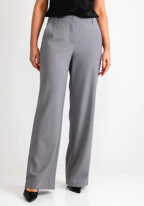 Robell Cloe Wide Leg Trousers, Grey