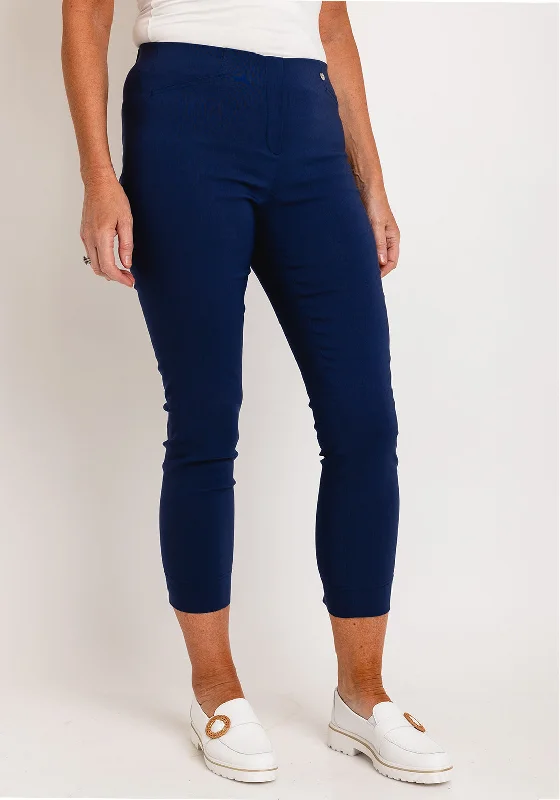 Robell Rose 09 Ankle Grazer Trousers, Indigo Blue