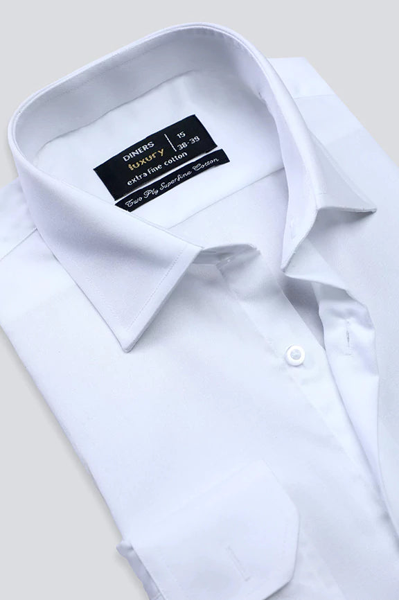 White Plain Formal ShirtRunning Shirts