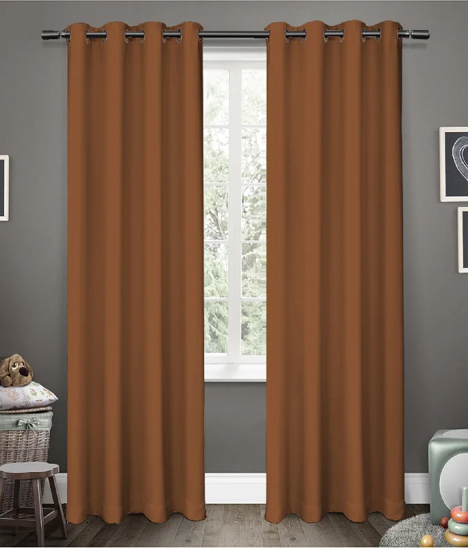 American-Elm Glorious Monk'sRobe 2 Panel Light Blocking Blackout Curtains