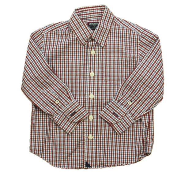 Untuckit Boys Red | Blue Button Down Long Sleeve