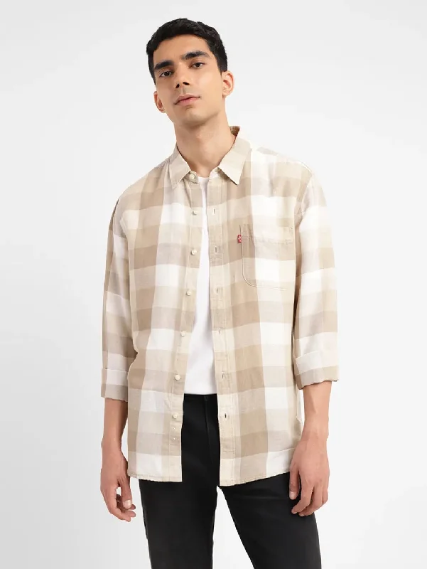 Men's Checkered Slim Fit ShirtButton-Up Shirts