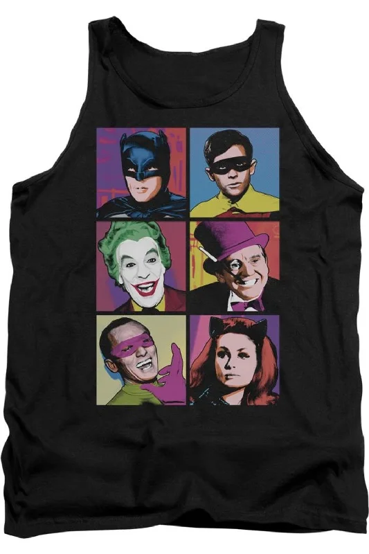 Compression teeBatman Classic Tv Pop Cast Adult Tank Top