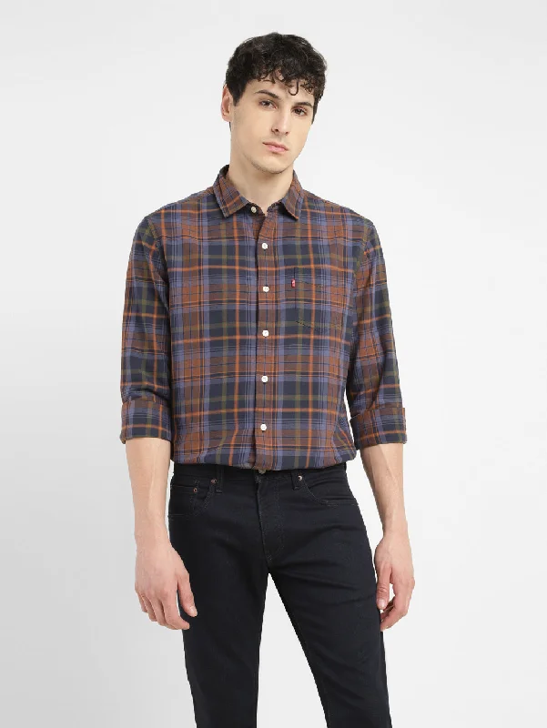 Men's Checkered Slim Fit ShirtLounge Shirts