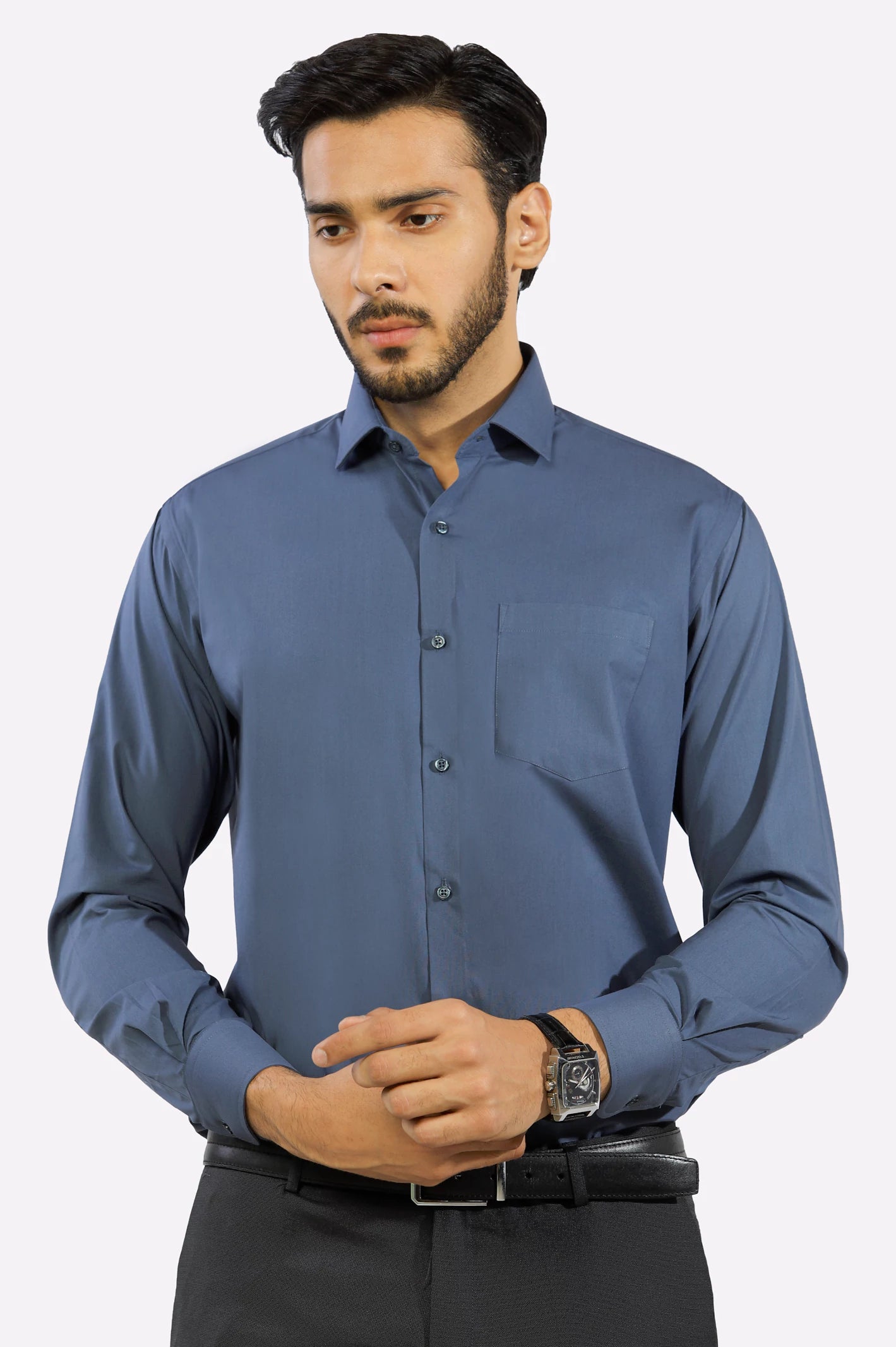 Dark Grey Formal ShirtZippered Shirts