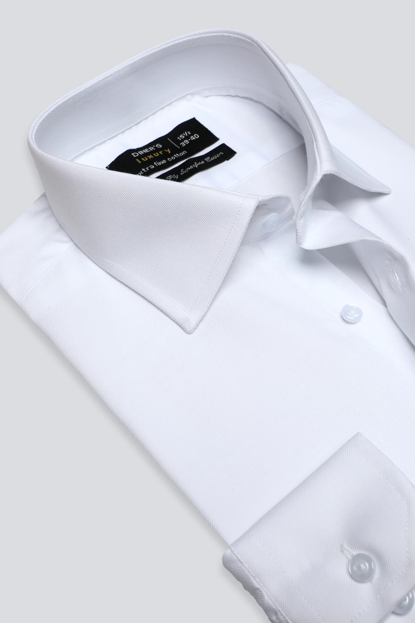 White Twill Textured Formal ShirtBamboo Shirts