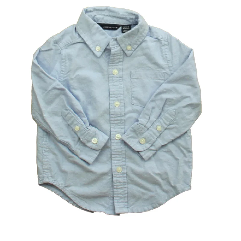 Janie and Jack Boys Light Blue Button Down Long Sleeve