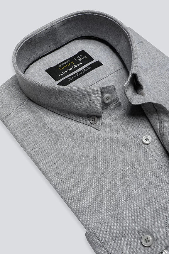 Grey Textured Formal ShirtSlim Fit Shirts