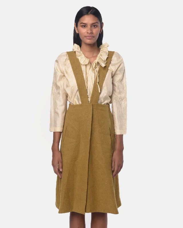 Ball SkirtRenee Suspender Skirt in Ochre