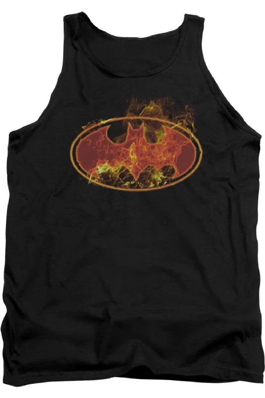 Thermal jacketBatman Flames Logo Adult Tank Top