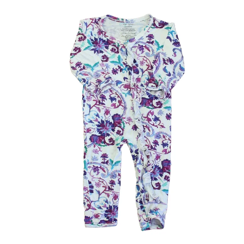 Posh Peanut Girls Purple Floral Long Sleeve Outfit