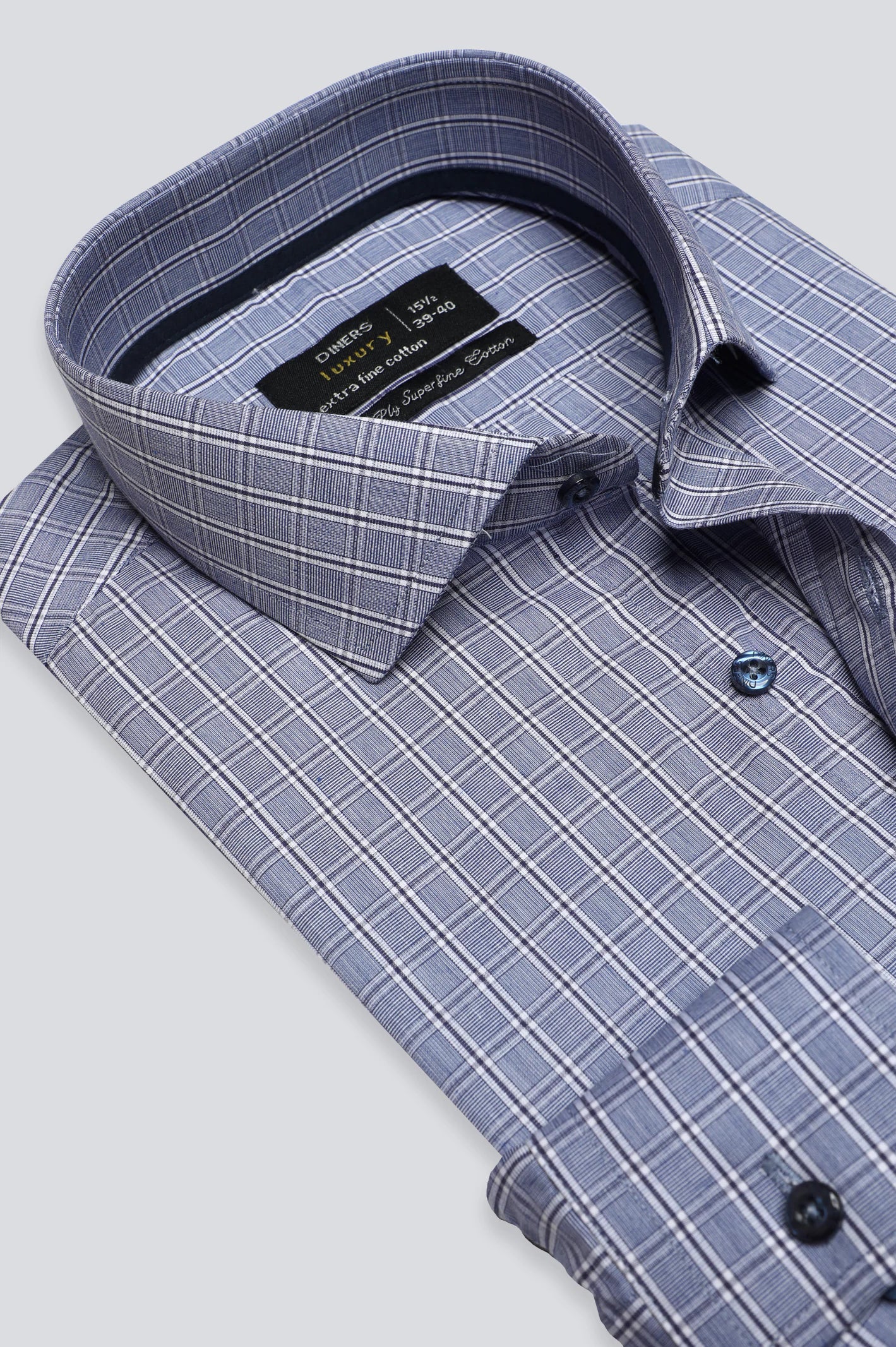 Blue Shepherd Check Formal ShirtLayered Shirts