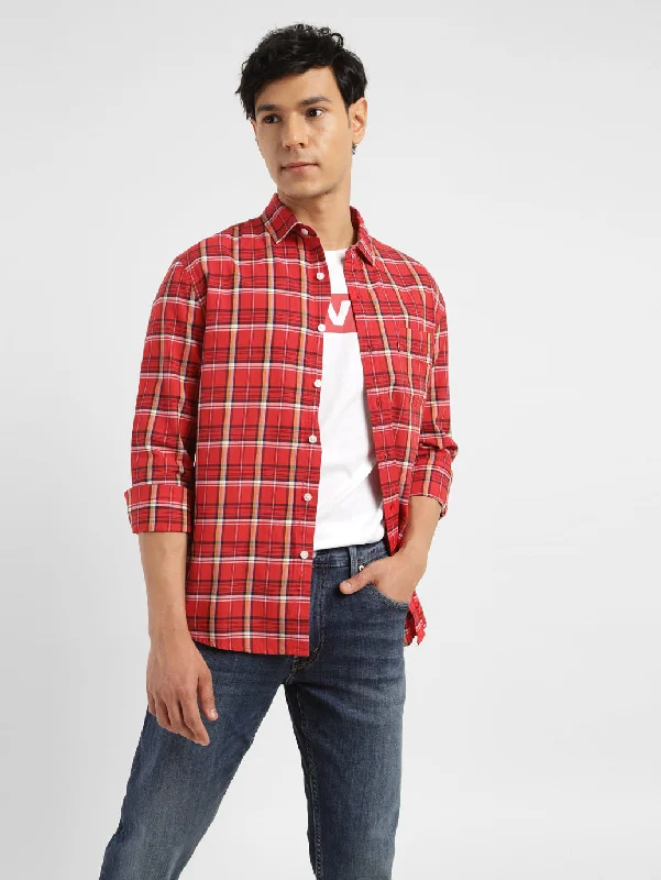 Men's Checkered Slim Fit ShirtFringed Shirts