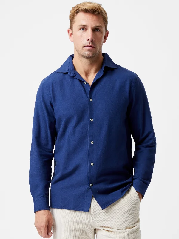 Long Sleeve Linen Blend ShirtPlush Shirts