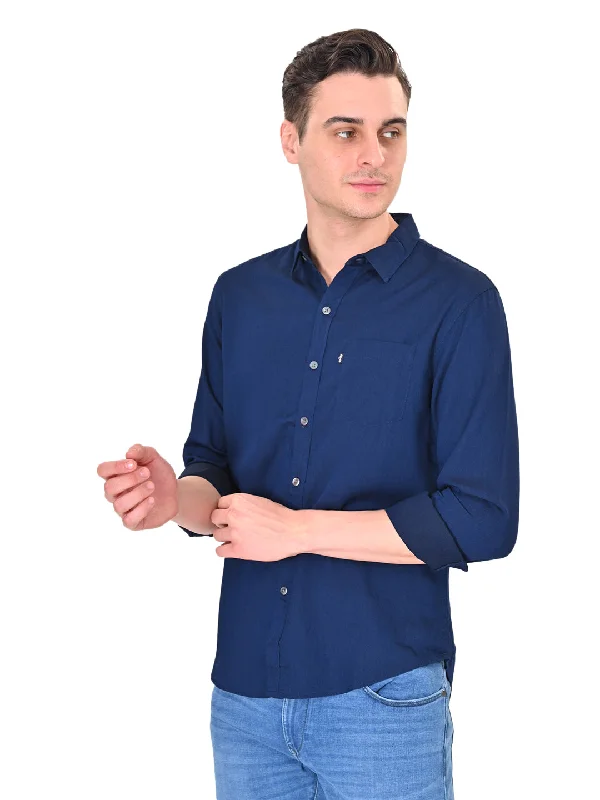 Men's Solid Slim Fit ShirtMetallic Shirts