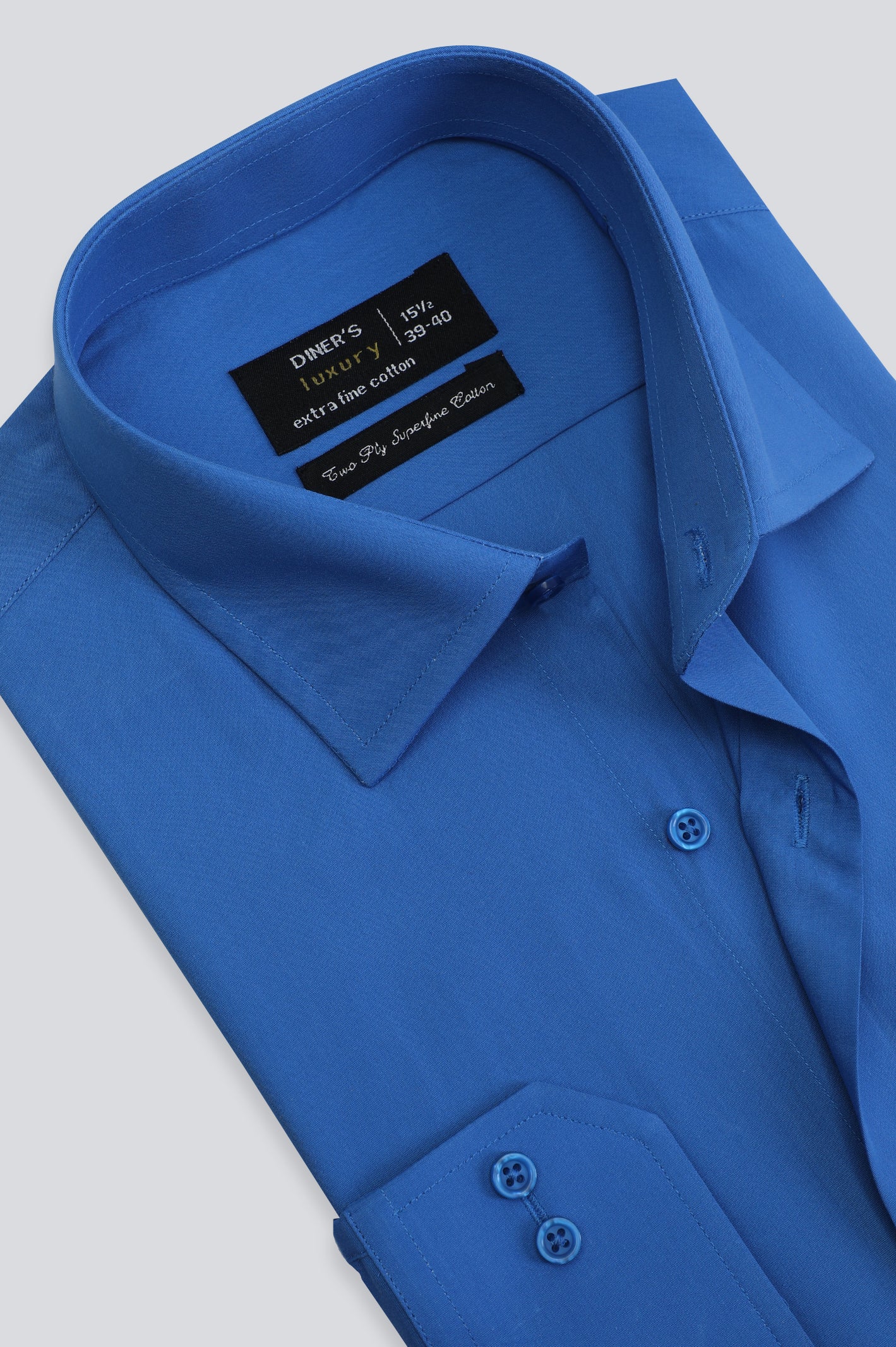 Royal Blue Pinpoint Textured Formal ShirtRelaxed Fit Shirts