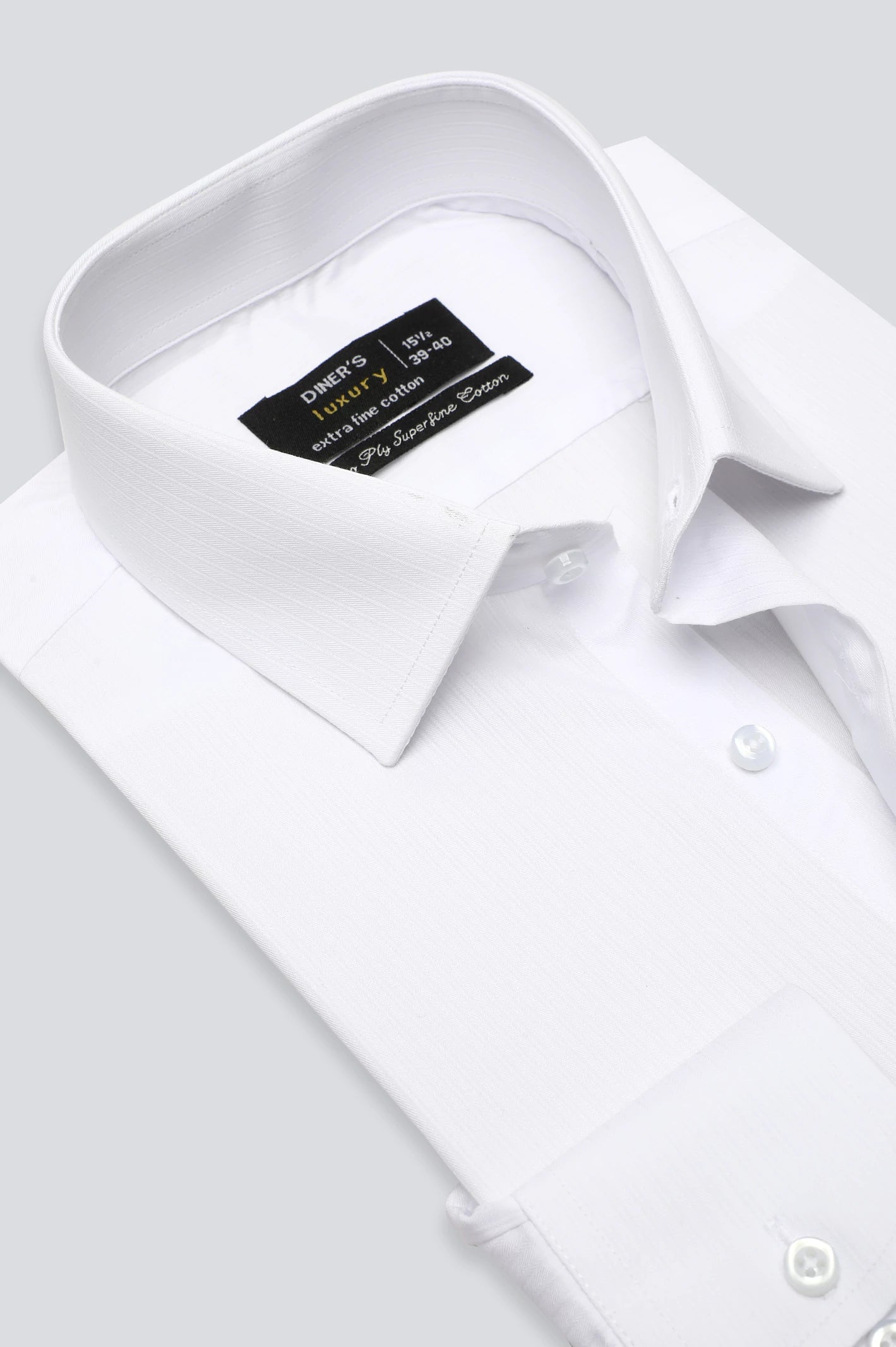 White Stripe Textured Formal ShirtStatement Shirts