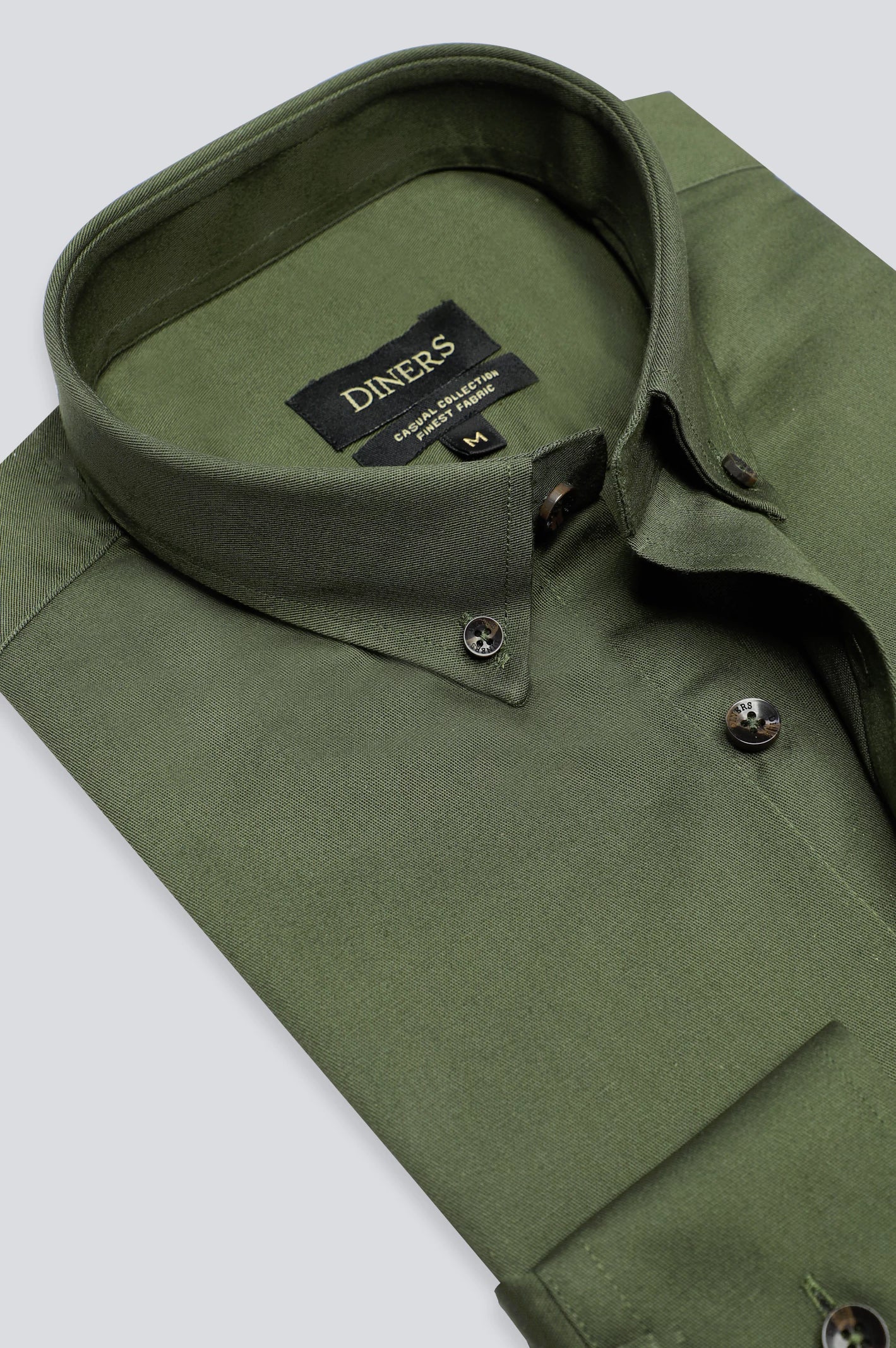 Olive Plain Casual ShirtPunk Shirts