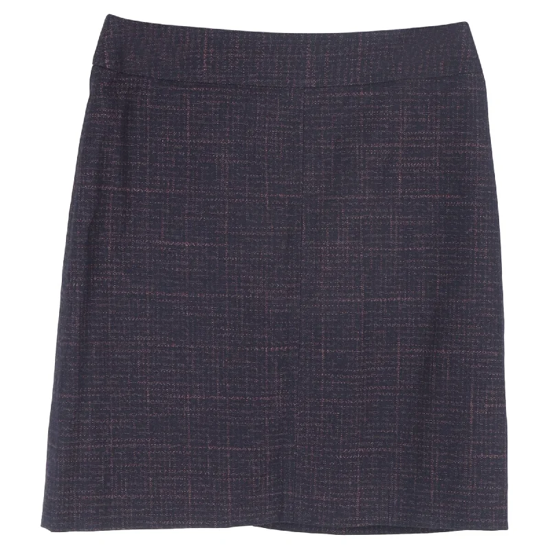 Tactical SkirtSee by Chloé Plaid Mini Skirt in Navy Blue Cotton