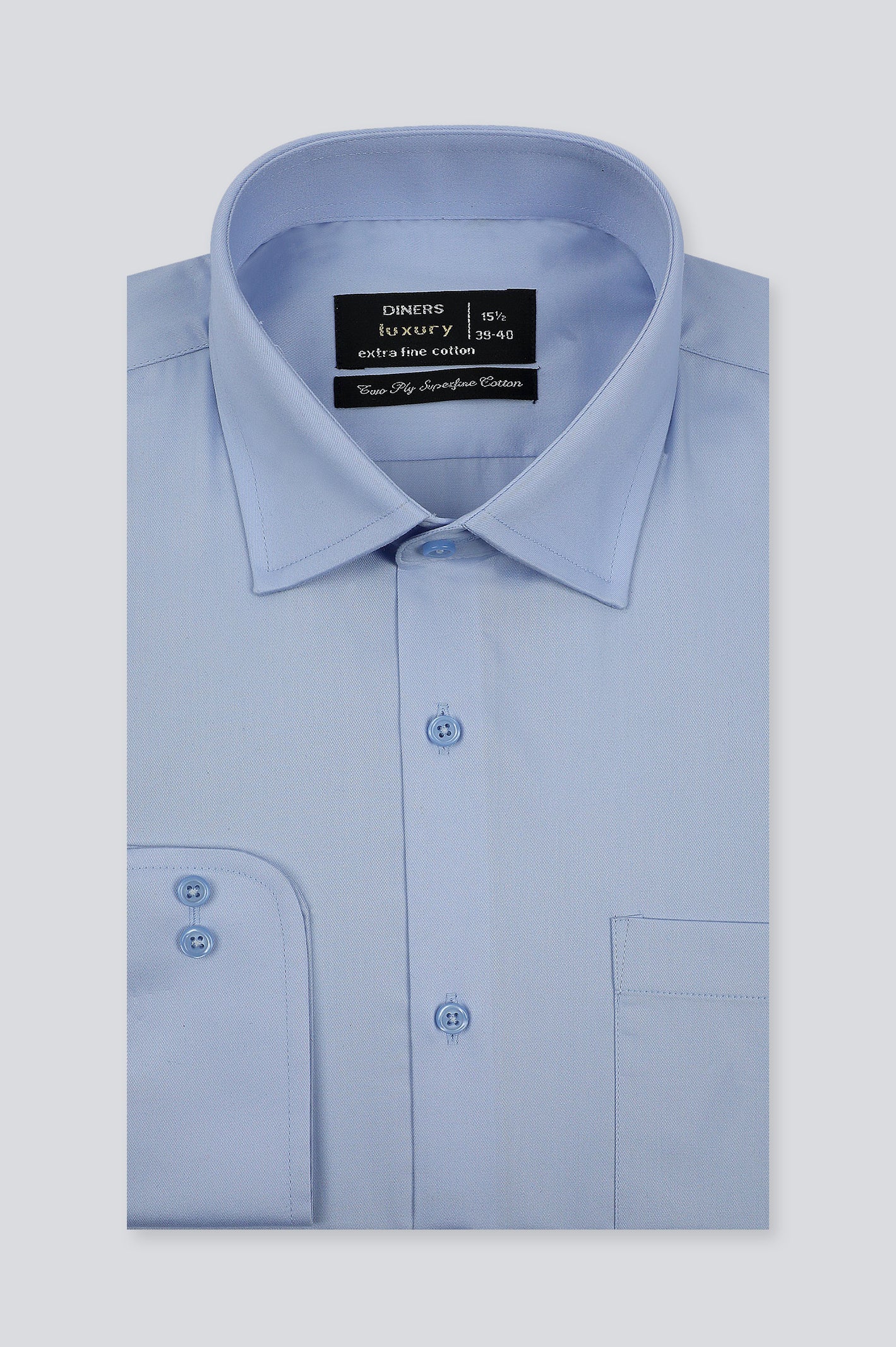 Light Blue Plain Formal Men ShirtWork Shirts